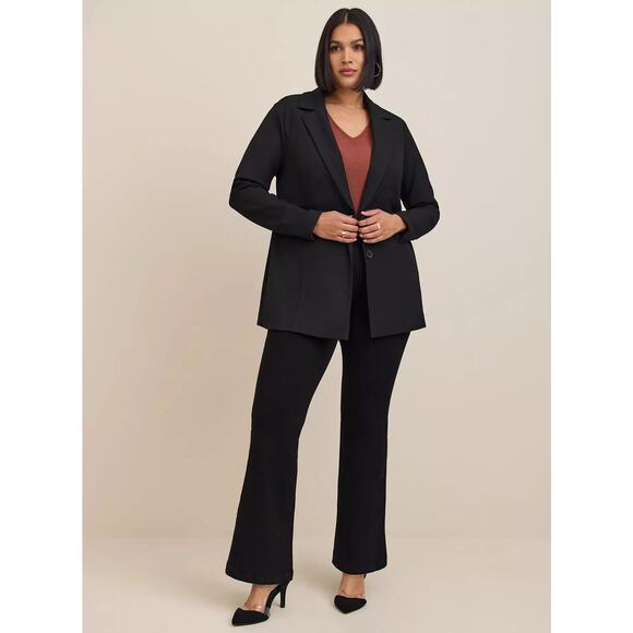 Torrid Studio Luxe Long Line Blazer • Black • Size 5X - Picture 6 of 10
